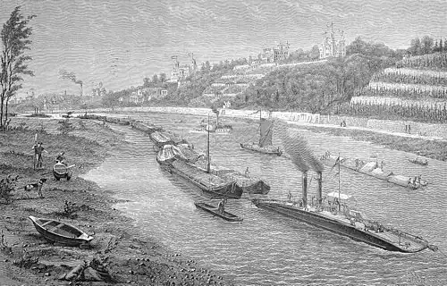 S. 253: Kettendampfer auf der Elbe bei Dresden (S)