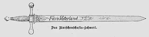 S. 413: Das Burschenschafts-Schwert