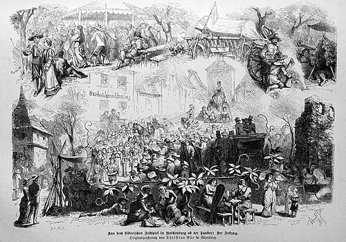 S. 509: Aus dem historischen Festspiel in Rothenburg ob der Tauber: Der Festzug
