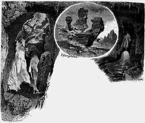 S. 528: Riesenburg. Adler Steine. Sophien - Höhle