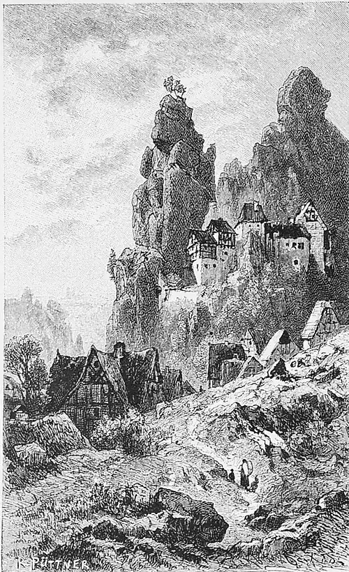 S. 552: Bilder aus der fränkischen Schweiz: Tüchersfeld.