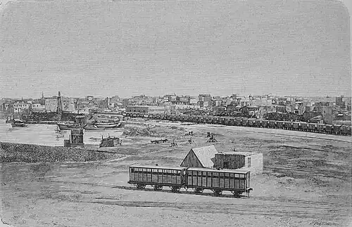 S. 580: Ansicht der Stadt Suez