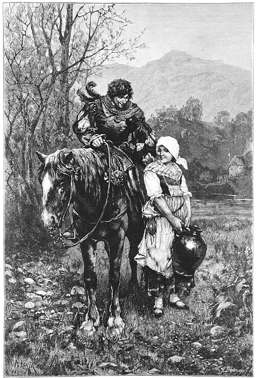 S. 705: Reiterliebe. Nach dem Oelgemälde von Hugo König (S)
