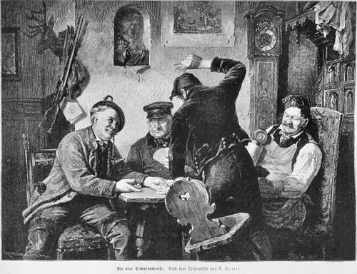 Die Gartenlaube (1883) b 037.jpg (S) Die vier Temperamente. Nach dem Oelgemälde von E. Stieler