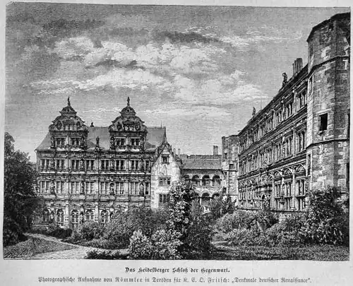 Die Gartenlaube (1883) b 129.jpg Das Heidelberger Schloß der Gegenwart. Photographische Aufnahme von Römmler in Dresden