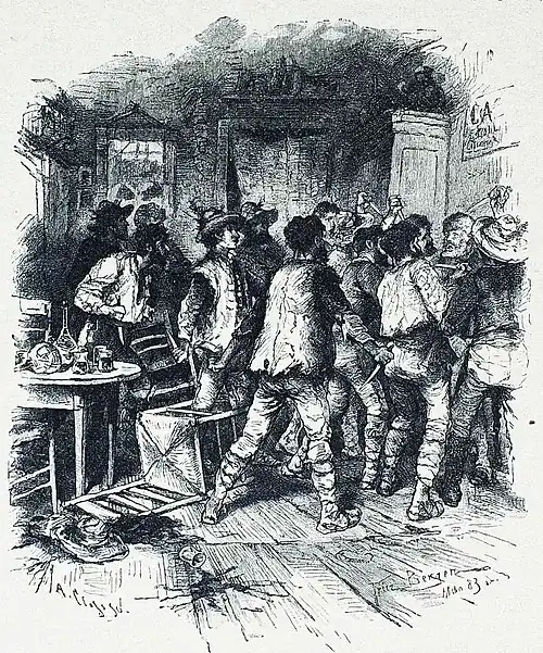 Die Gartenlaube (1884) b 029.jpg Wollt ihr Ditta Ceprano aus Palenella, der Ihr den Zopf abgeschnitten, heirathen oder nicht?