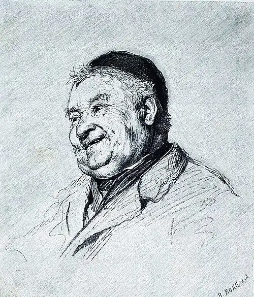 Die Gartenlaube (1884) b 051.jpg Hochwürden. Herr Pfarrer Originalzeichnung von E. Grützner