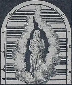 Die Gartenlaube (1884) b 424_1.jpg Magisches Tableau: Das Gespenst.