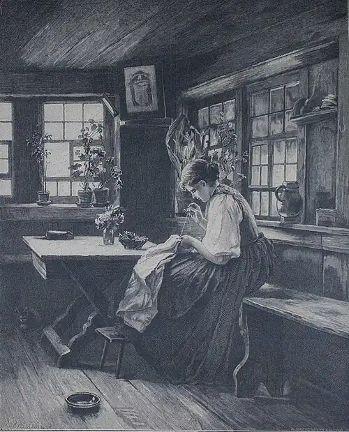 Die Gartenlaube (1884) b 464.jpg Fleißige Hände Originalzeichnung von W. Hasemann