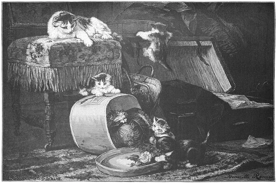 Die Gartenlaube (1884) b 697.jpg (S) Vorbereitungen zur Reise. Nach dem Oelgemälde von Henriette Ronner