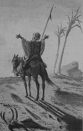 Die Gartenlaube (1885) b 015.jpg Betender Karavanenführer