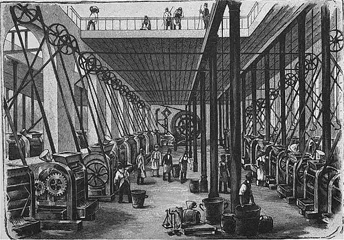 Die Gartenlaube (1885) b 425_2.jpg Reibwerke zum Raffinieren der Buchdruckerfarbe
