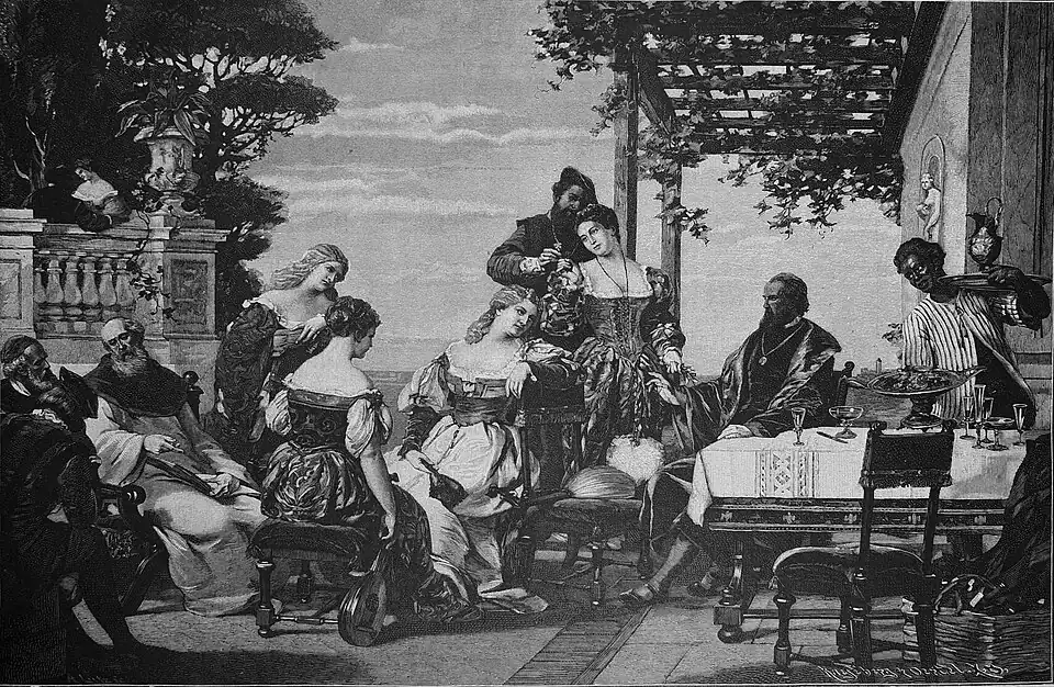 Die Gartenlaube (1885) b 449.jpg Symposion bei Tizian (S)