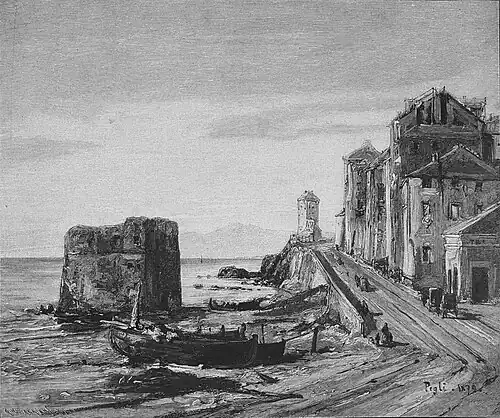 Die Gartenlaube (1885) b 761_1.jpg Straße am Meer in Pegli bei Genua
