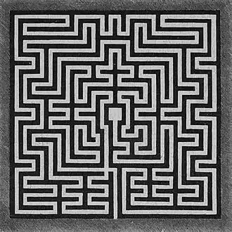 Die Gartenlaube (1885) b 787_1.jpg Das Labyrinth der Liebfrauenkirche zu St. Omer