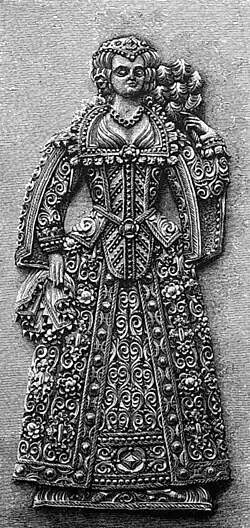 Die Gartenlaube (1885) b 820_4.jpg Fig. 4. Dame in Tracht des 17. Jahrh.