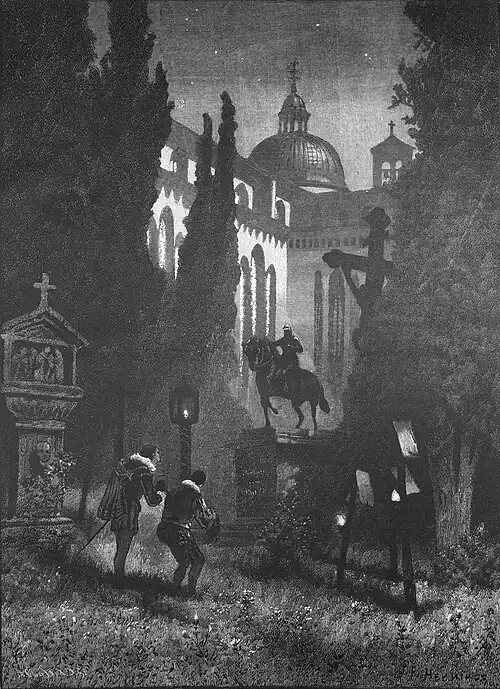 Die Gartenlaube (1885) b 869.jpg Die Einladung des „steinernen Gastes“ Scene aus „Don Juan“ (S)