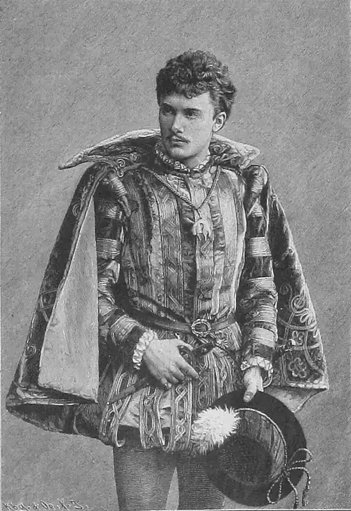 Die Gartenlaube (1886) b 165.jpg Josef Kainz als „Don Carlos“ Nach einer Photographie von J. C. Schaarwächter in Berlin