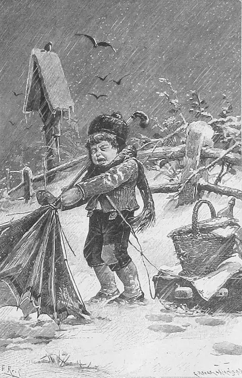 Die Gartenlaube (1886) b 185.jpg „Auch das noch!“ Nach einer Originalzeichnung von Fritz Reiß