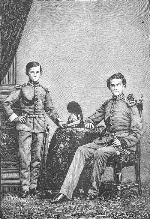 Die Gartenlaube (1886) b 481.jpg König Otto I. und König Ludwig II. im Knabenalter E. Hofmann
