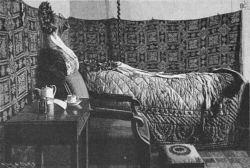 Die Gartenlaube (1886) b 553_1.jpg Goethe’s Sterbezimmer Nach einer Photographie des Hofphotographen Louis Held in Weimar