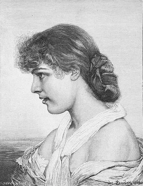 Die Gartenlaube (1886) b 629.jpg Aennchen, Nach dem Oelgemälde von Josef Ženišek