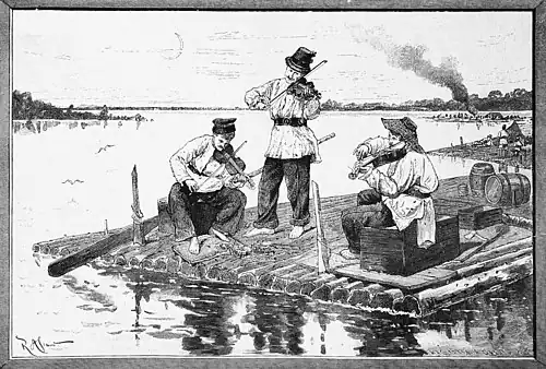 Die Gartenlaube (1886) b 741.jpg Flissacken-Terzett. Originalzeichnung von R. Aßmus.