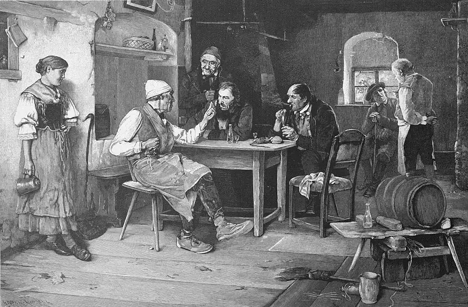 Die Gartenlaube (1886) b 849.jpg (S) Der Bauernphilosoph Nach dem Oelgemälde von Koloman Dery