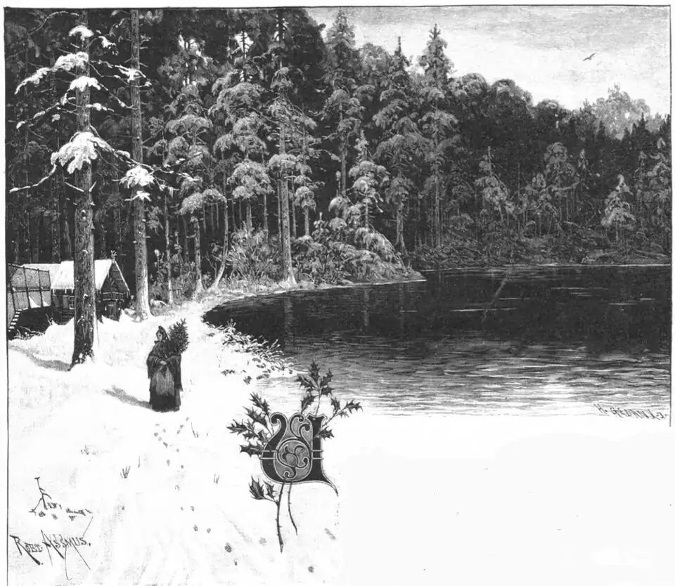 Die Gartenlaube (1886) b 901.jpg Weihnachtsmorgen am Bergsee bei Säckingen Originalzeichnung von R. Aßmus