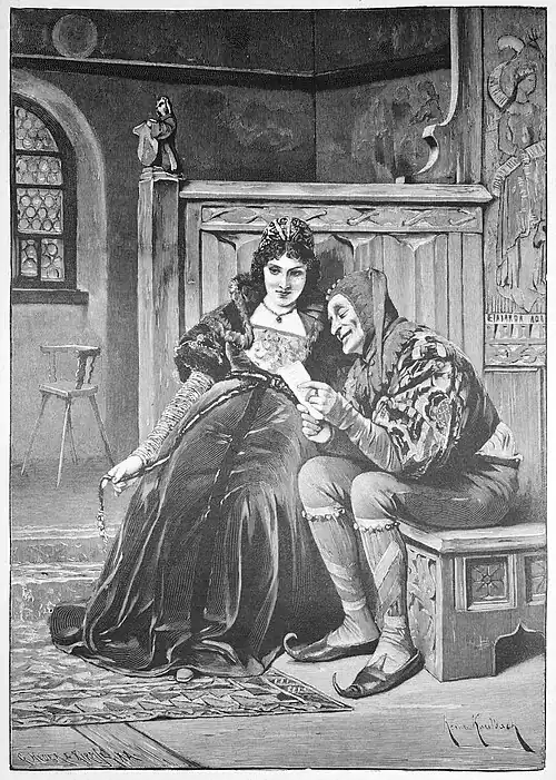 Die Gartenlaube (1887) b 028.jpg Der Herzensvertraute. Nach dem Oelgemälde von Hermann Kaulbach.