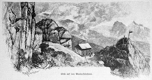 Die Gartenlaube (1887) b 092 1.jpg Blick auf das Wendelsteinhaus.
