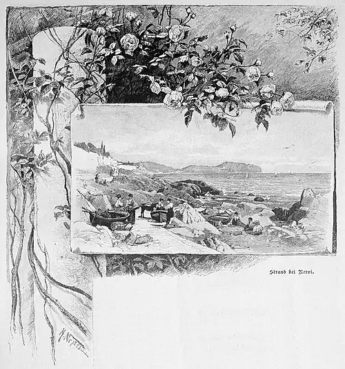 Die Gartenlaube (1887) b 211.jpg Strand bei Nervi.
