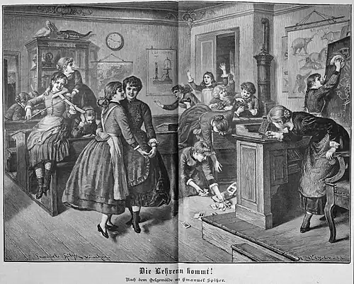 Die Gartenlaube (1888) b 004.jpg Die Lehrerin komm! (D)