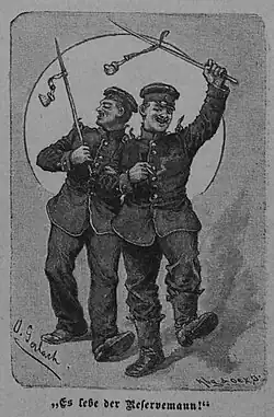 Die Gartenlaube (1888) b 018_3.jpg „Es lebe der Reservemann!“