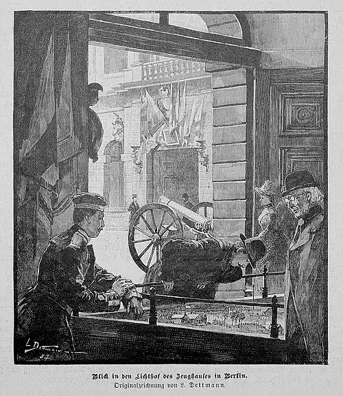 Die Gartenlaube (1888) b 021.jpg Blick in den Lichthof des Zeughauses in Berlin