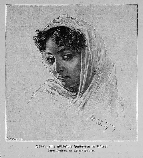 Die Gartenlaube (1888) b 028.jpg Senab, eine arabische Sängerin in Kairo