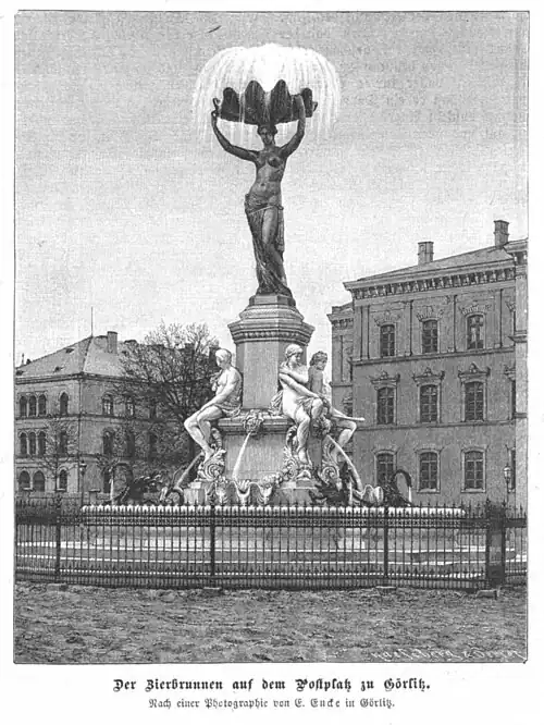 Die Gartenlaube (1888) b 125.jpg Der Zierbrunnen auf dem Postplatz zu Görlitz