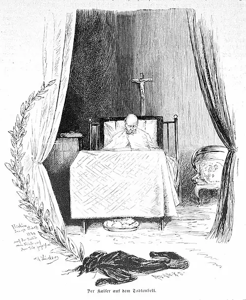 Die Gartenlaube (1888) b 175_1.jpg Der Kaiser auf dem Todtenbett