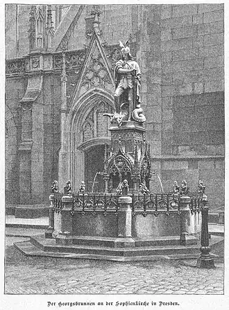 Die Gartenlaube (1888) b 590_2.jpg Der Georgsbrunnen an der Sophienkirche in Dresden