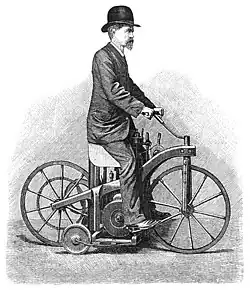 Die Gartenlaube (1889) b 148_1.jpg Fig. 1. Sitzrad mit Daimlerschen Motor