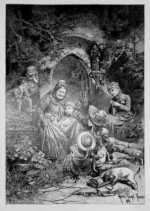 Die Gartenlaube (1889) b 521.jpg In Großmutters Märchenreich (S)