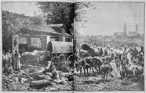 Die Gartenlaube (1889) b 632.jpg Markt an der ungarisch-rumänischen Grenze