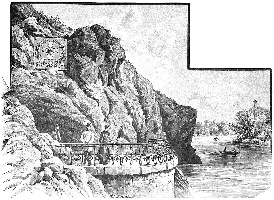 Die Gartenlaube (1889) b 705.jpg Die Jahnshöhle bei Giebichenstein an der Saale