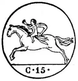 Die Gartenlaube (1890) b 301_2.jpg Figur 2. Sardinischer Stempel von 1820