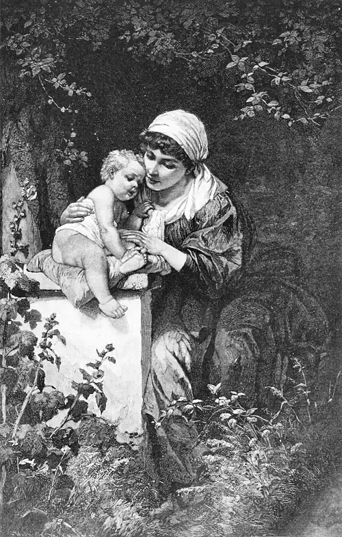 Die Gartenlaube (1890) b 725.jpg Mutterglück (S)