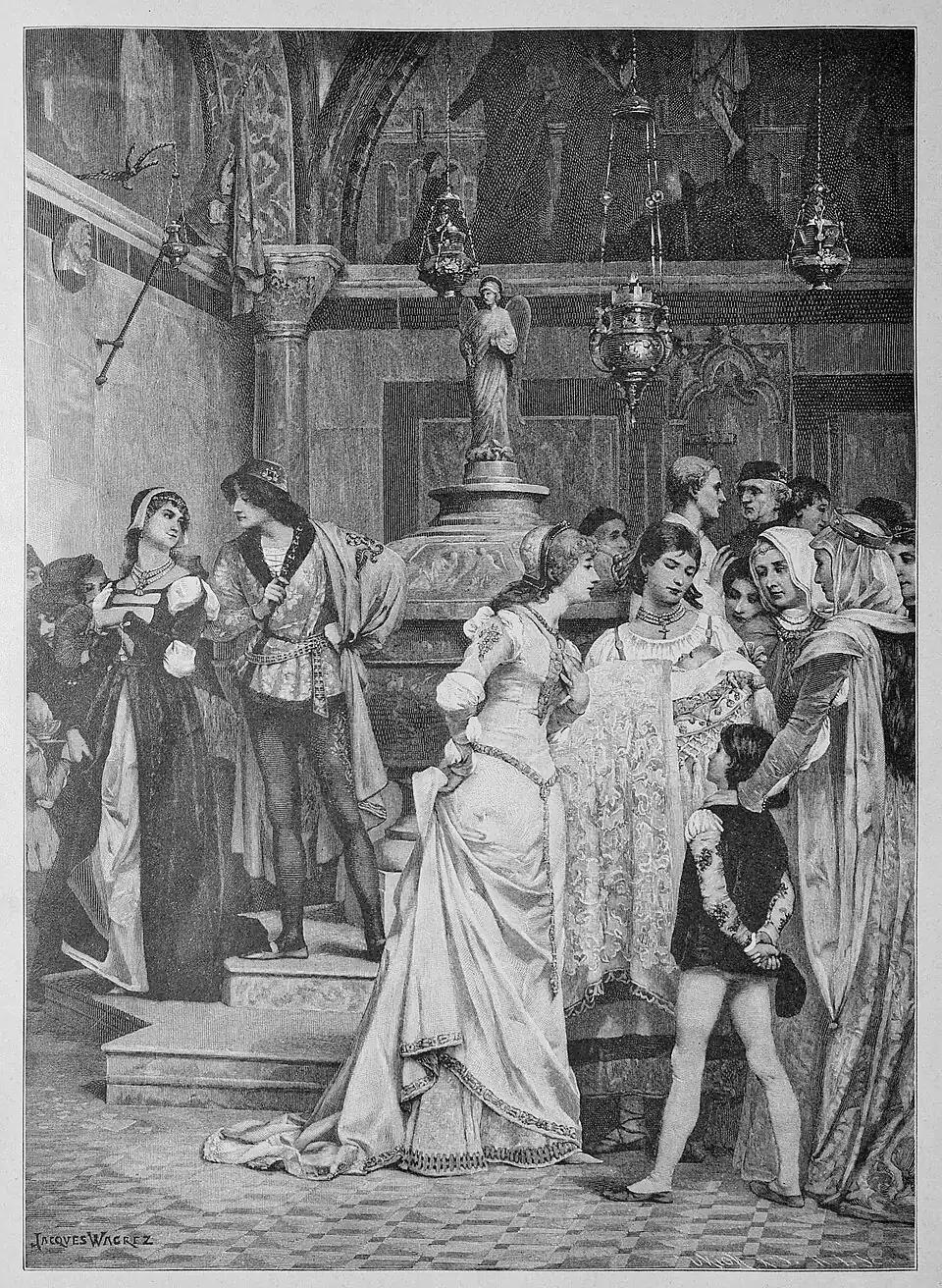 Die Gartenlaube (1891) k 04.jpg Altvenetianische Taufe