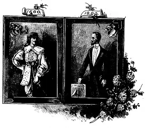 Die Gartenlaube (1892) b 031 1.jpg Neunzig Jahre Männermode: 1660. 1890
