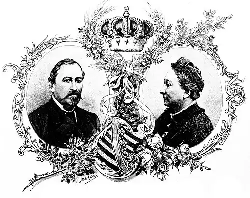 Die Gartenlaube (1892) b 293.jpg Ernst II., herzog von Sachsen-Coburg und Gotha und seine Gemahlin Alexandrine