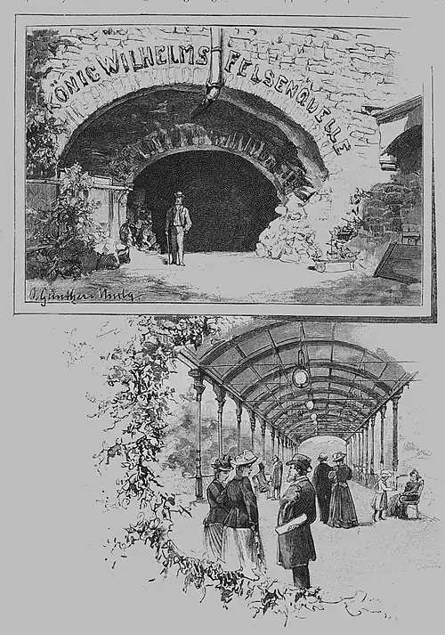 Die Gartenlaube (1892) b 339.jpg König Wilhelms Felsenhöhle. Wandelbahn