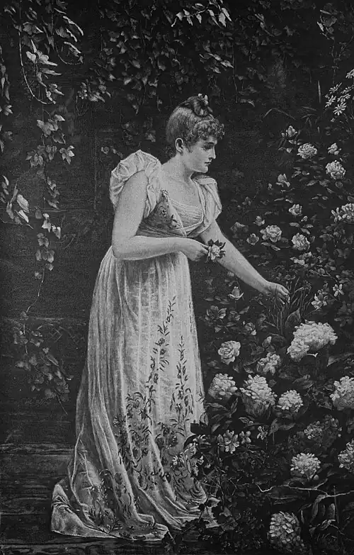 Die Gartenlaube (1893) b 289.jpg Zum Gruße Nach einem Gemälde von H. Vogler (S)